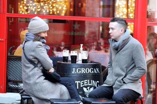 December 4, 2021: Members of the public enjoy some hospitality on South William Street in Dublin, the morning after the Government announced the introductions of new Covid-19 restrictions that began on December 7.