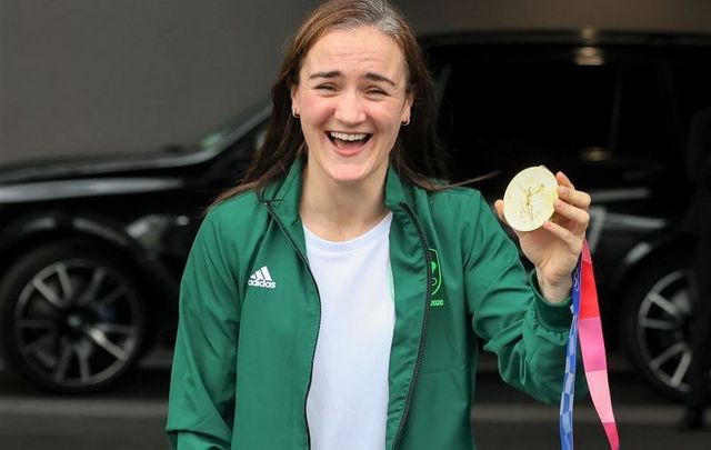 August 10, 2021: Boxer Kellie Harrington returns to Ireland after winning a gold medal at the 2020 Tokyo Olympics. Harrington was one of the most Googled people in Ireland this year.