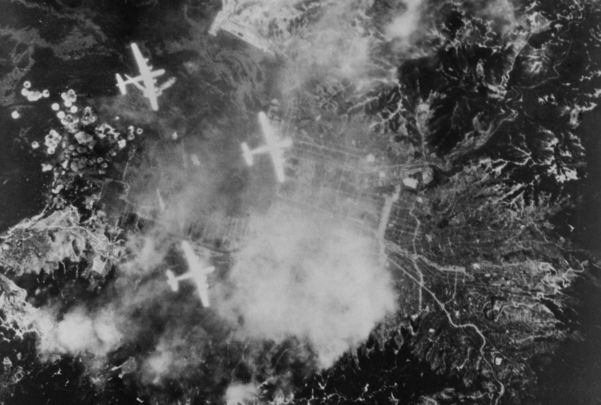 Bombing during World War II.