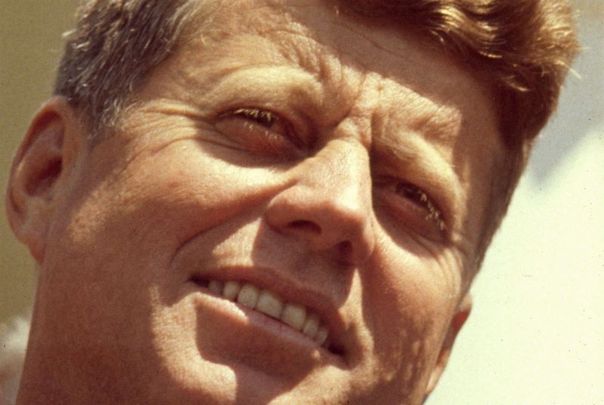 President John F. Kennedy, the first Irish American Catholic President of the United States, pictured here in 1960. He was assassinated on November 22, 1963 in Dallas, Texas.
