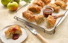 Christmas Bramley apple & cheddar sausage rolls recipe