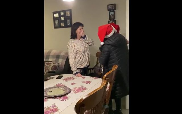 An Irish couple living in Australia surprised their parents by coming home this Christmas with their one-year-old son.