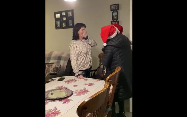 An Irish couple living in Australia surprised their parents by coming home this Christmas with their one-year-old son.