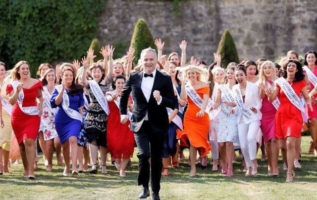 August 15, 2018: Rose of Tralee presenter Daithi O Se and selection of Roses in Royal Hospital Kilmainham, Dublin 8. 