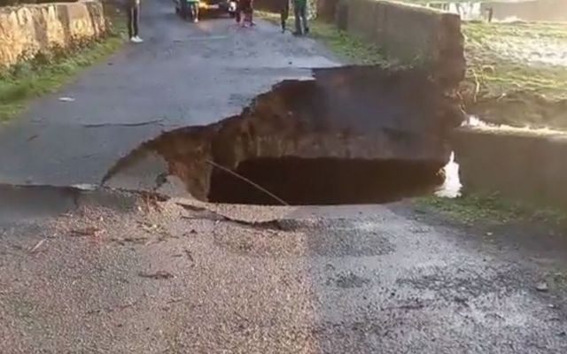 The bridge at Wilton Bree collapsed on Christmas Day. 