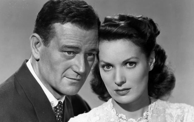John Wayne and Maureen O\'Hara famously starred together in the beloved film \'The Quiet Man\'.