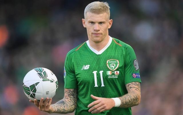 June 10, 2019: James McClean in action during the UEFA Euro 2020 Qualifying Group D match between Ireland and Gibraltar at Aviva Stadium in Dublin, Ireland. 