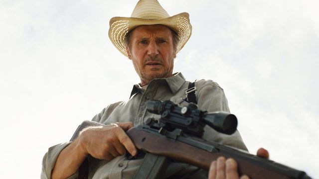 Liam Neeson in his latest movie, The Marksman.