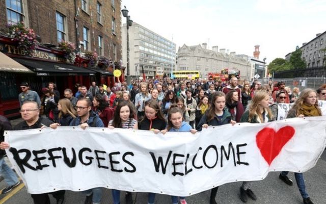 A 2015 protest supporting refugees.