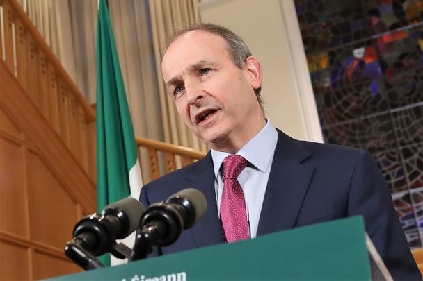 February 23, 2021: Taoiseach Micheal Martin addresses the nation regarding the extension of Level 5 until April 5.
