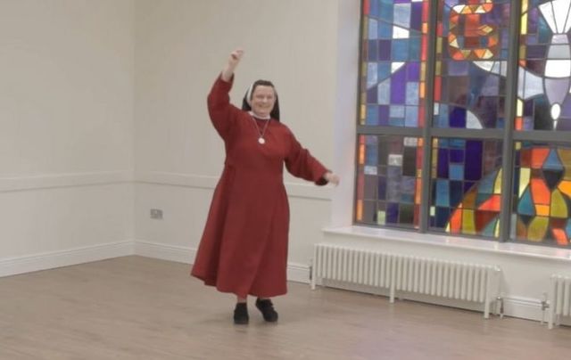 The Redemptoristine Nuns became the latest group to take on the viral dance challenge. 