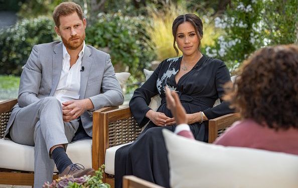 Meghan and Harry with Oprah Winfrey.