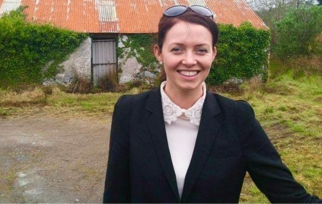 Lindsey Boylan outside her grandmother’s house in Gneeveguilla, Co. Kerry in 2012.