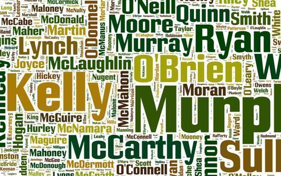 Irish surnames are scattered all over the globe