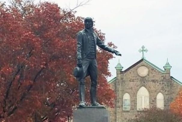 The statue of Irish-born Captian John O\'Donnell in the Canton area of Baltimore, Maryland.