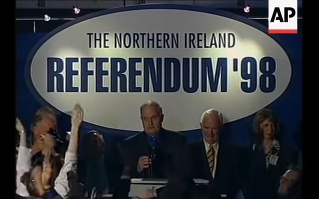May 23, 1998: The Good Friday Agreement referendum results are read in Northern Ireland.