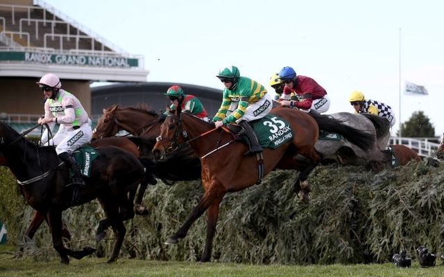 Minella Times (number 35) ridden by Rachael Blackmore during the English Grand National on Saturday. 