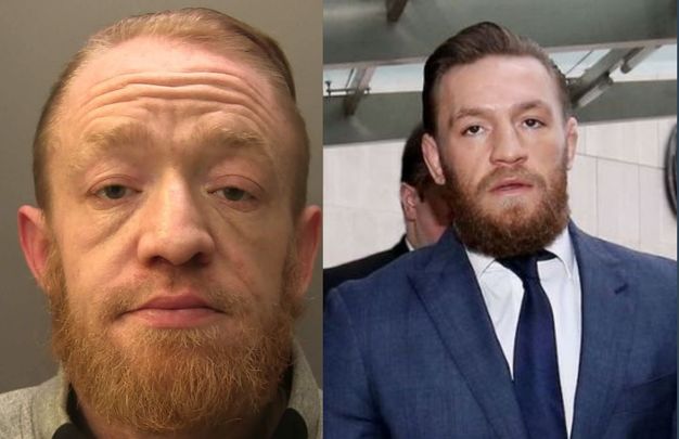 Mark Nye (left) was jailed for two years and nine months after dealing drugs while impersonating Conor McGregor (right). 