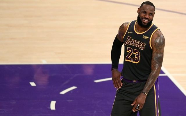 LeBron James during the Lakers\' win over the Indiana Pacers in March. 