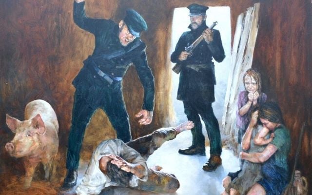 Artist Danny Howes depiction of a Famine eviction for Jerry Mulvihill\'s compelling new book. 