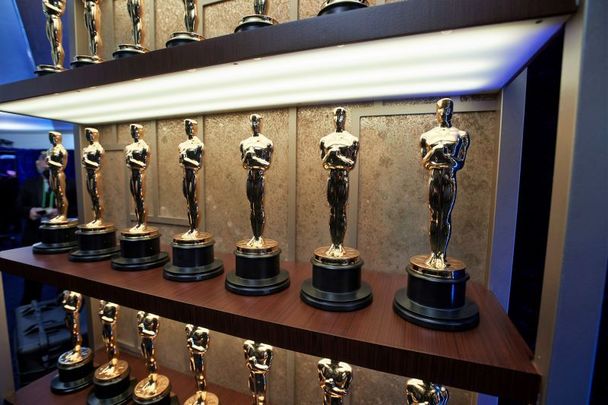 April 25, 2021: Oscar statuettes backstage during the 93rd Annual Academy Awards at Union Station in Los Angeles, California. 