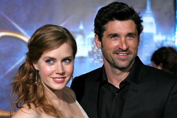 November 17, 2007: Amy Adams and Patrick Dempsey pose together at the World Premiere of Disney\'s \"Enchanted\" held at the El Capitan theatre in Hollywood, California