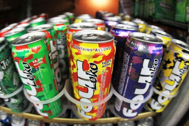 October 27, 2010: Cans of Four Loko are seen in the liquor department of a Kwik Stop store in Miami, Florida. At the time, the beverage was under review with the Food and Drug Administration in the US.