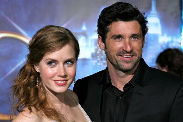 November 17, 2007: Amy Adams and Patrick Dempsey pose together at the World Premiere of Disney\\\'s \\\"Enchanted\\\" held at the El Capitan theatre in Hollywood, California