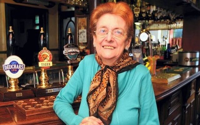 Nancy Murray at the Peveril and the Peak bar in Manchester. 