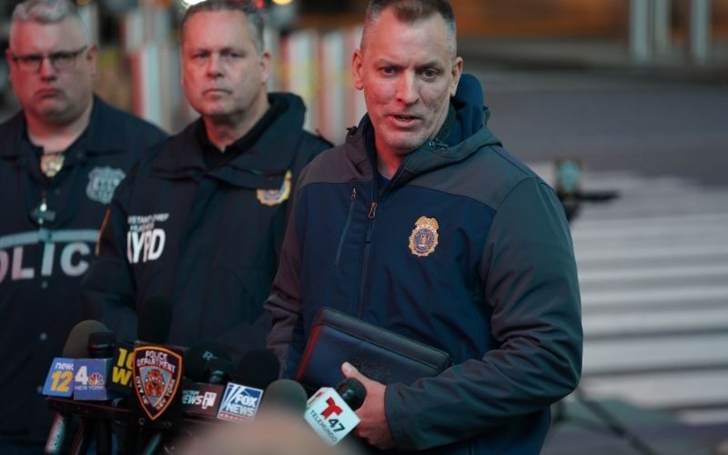 NYPD Commissioner Shea calls for reform as three people wounded in Times Square shooting