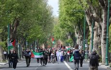 Thousands gather at Israeli Embassy in Dublin to show support for Palestine