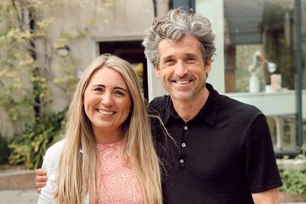 Olivia Burns, owner of the home fragrance brand Olivia’s Haven, and her top-secret house guest Patrick Dempsey.