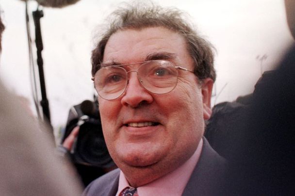 April 10, 1998: John Hume at Stormont as the peace deal falls into place.