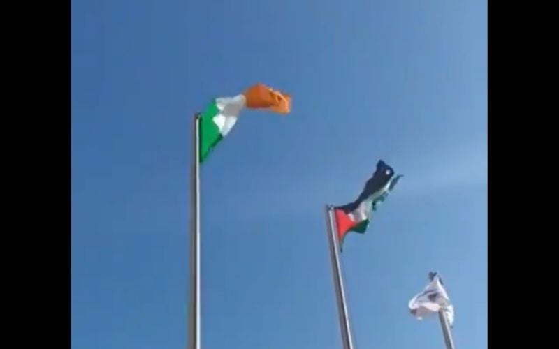 WATCH: Irish flag raised in Palestine in response to Irish solidarity
