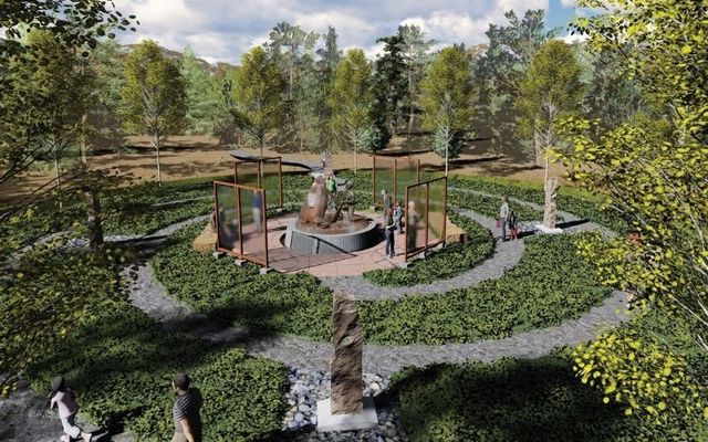 Artist\'s impression of a memorial in the works for the 1,000 Irish miners who died in Poverty in Leadville, Colorado. 