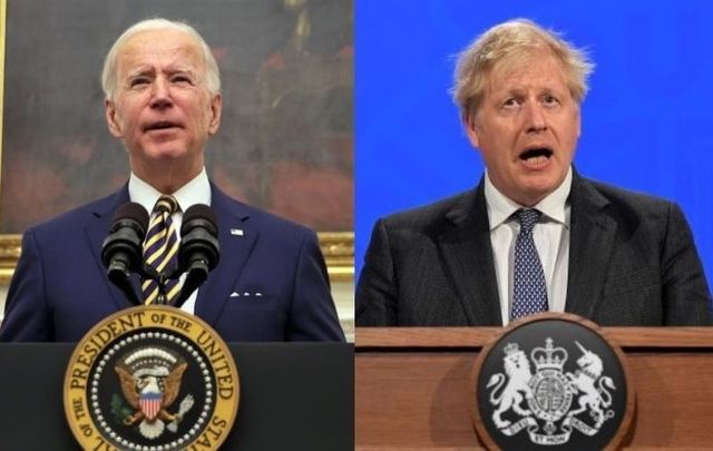 US President Joe Biden and UK Prime Minister Boris Johnson.