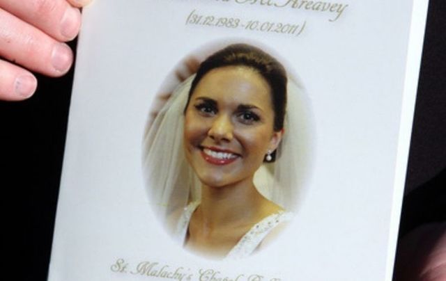 The order of service for Michaela McAreavey\'s funeral mass in 2011.