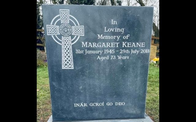 Margaret Keane\'s family finally won their battle to include an Irish-language phrase on her headstone in Coventry.