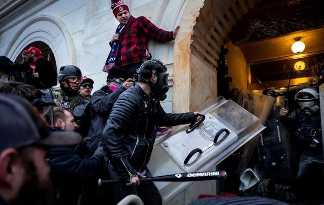 January 6, 2021: Trump supporters clash with police and security forces as people try to storm the US Capitol in Washington, DC. - Demonstrators breeched security and entered the Capitol as Congress debated the 2020 presidential election Electoral Vote Certification.