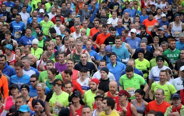 Runners at the Dublin Marathon 2015.