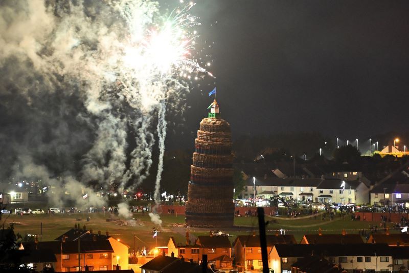 Northern Ireland politicians speak out against hateful burning of Irish flags at bonfires