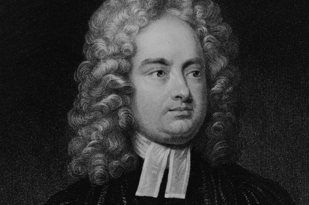 A portrait of Jonathan Swift circa 1719.