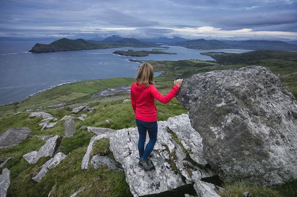 Enjoying the view on Valentia Island, off County Kerry.
