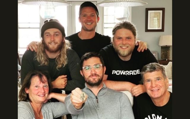 The Hard Way Home crew with Tom Hardiman and his family.