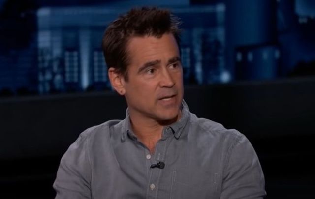 Colin Farrell speaking to Wanda Sykes on Jimmy Kimmel Live.