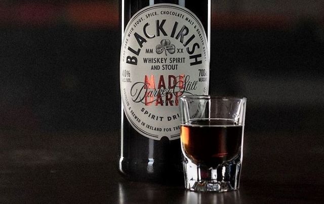 Black Irish Spirit is a blend of Irish whiskey and stout.