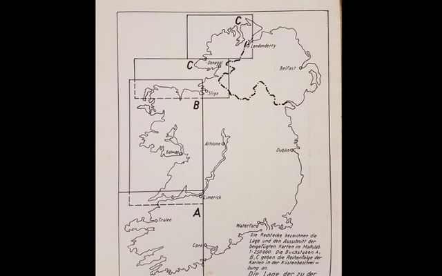 A map of Ireland completed by the German military in advance of a potential invasion. 