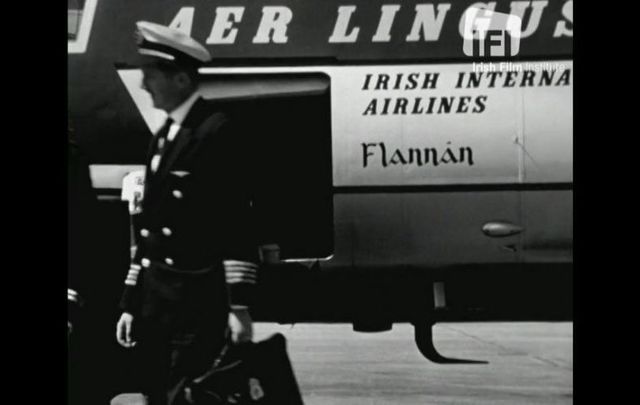 Scenes from Dublin Airport in 1962. All of the airplanes in the Aer Lingus fleet are named after Irish saints.
