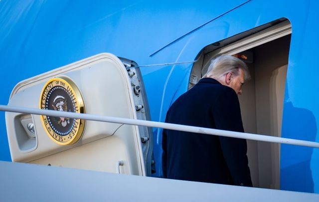 January 20, 2021: President Donald Trump at Joint Base Andrews before boarding Air Force One for his last time as President.