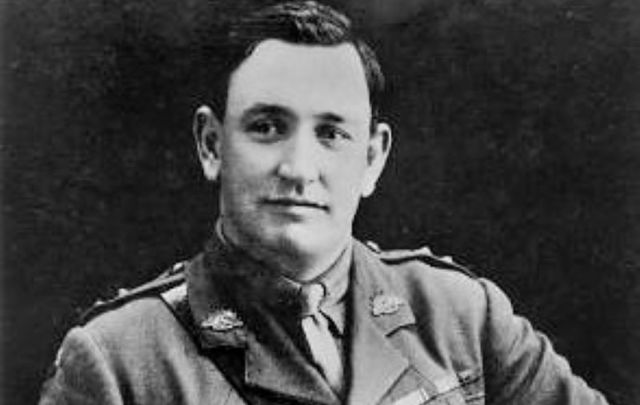 Studio portrait of Australian World War I Victoria Cross recipient, Lawrence Dominic McCarthy, circa 1920.